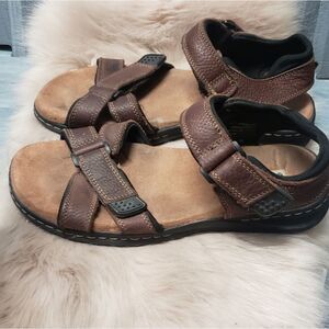 Dr. Scholls Mens Leather Memory foam Sandal